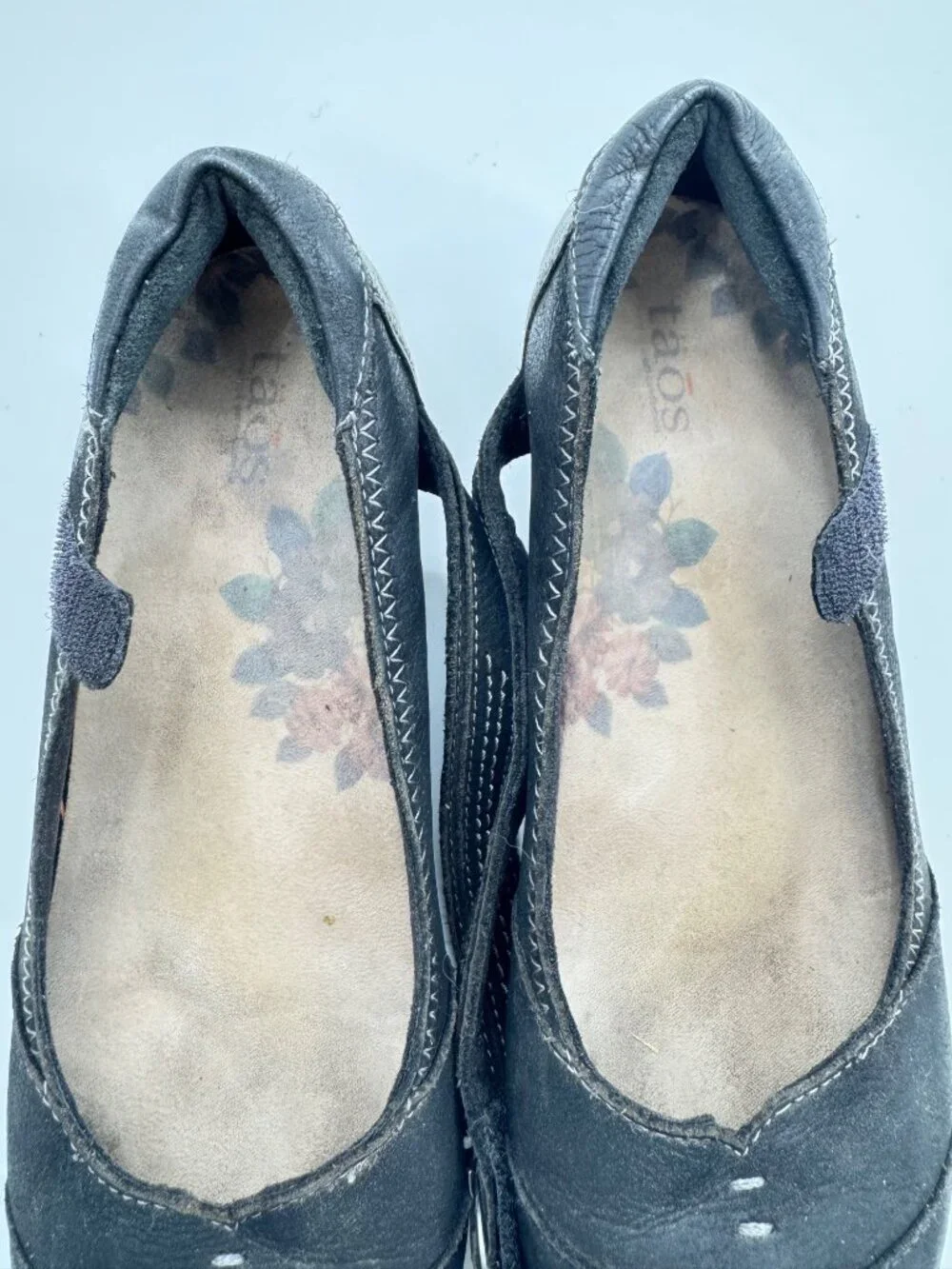 Taos Black Leather Virtue Mary Jane Shoes Womens Size 7 US / 38 EU With Adjustab - Picture 11 of 11